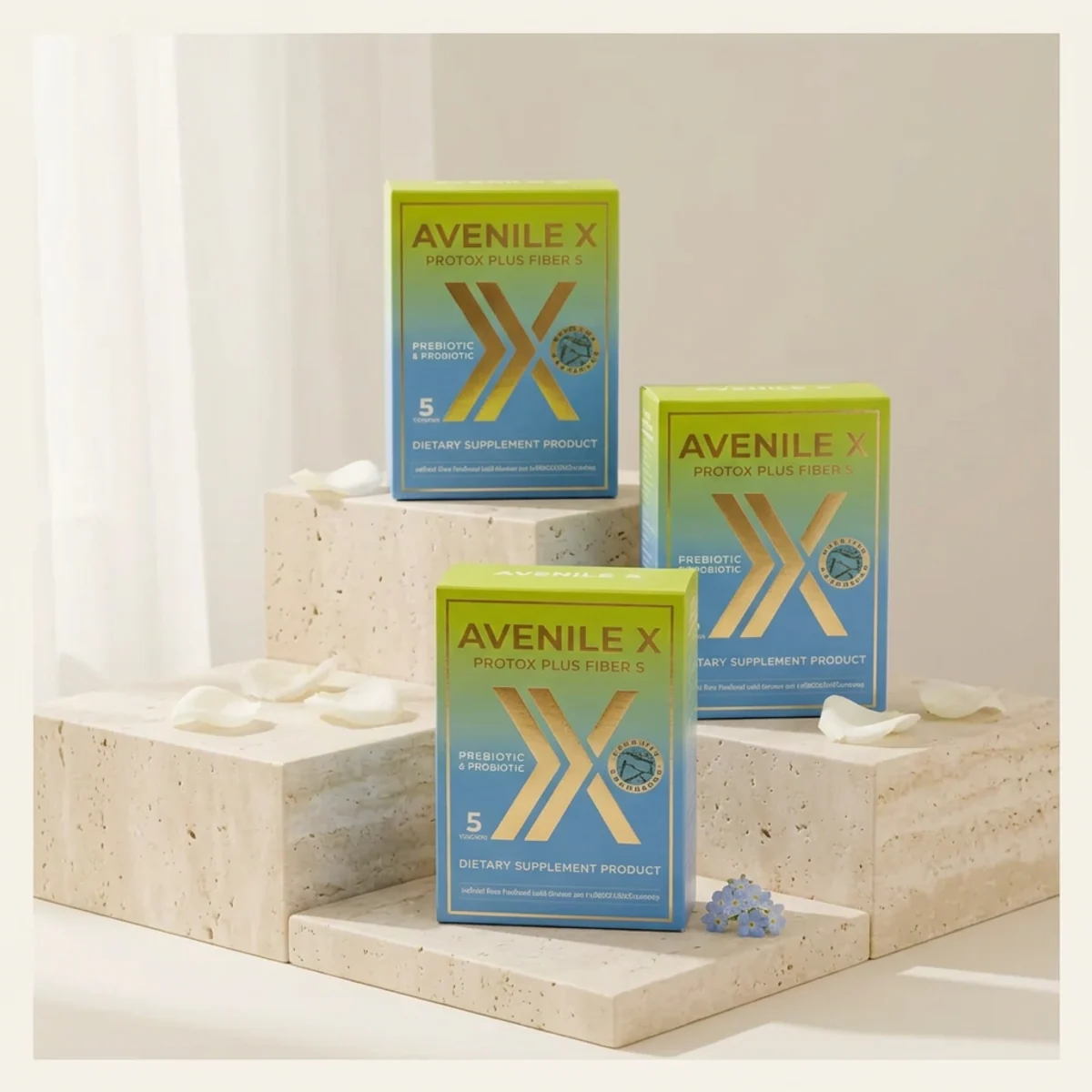 Avenile-X (เอวีไนล์เอ็กซ์) ไฟเบอร์โพรไบโอติก เซต 3 กล่อง · แก้ท้องผูก พุงยุบ ไม่ปวดบิด — เซตขายดีแก้ท้องผูกเรื้อรัง ลดพุงป่อง ขับถ่ายเป็นเวลาใน 8–12 ชม. ไร้สารยาระบาย (ประหยัด 29%)