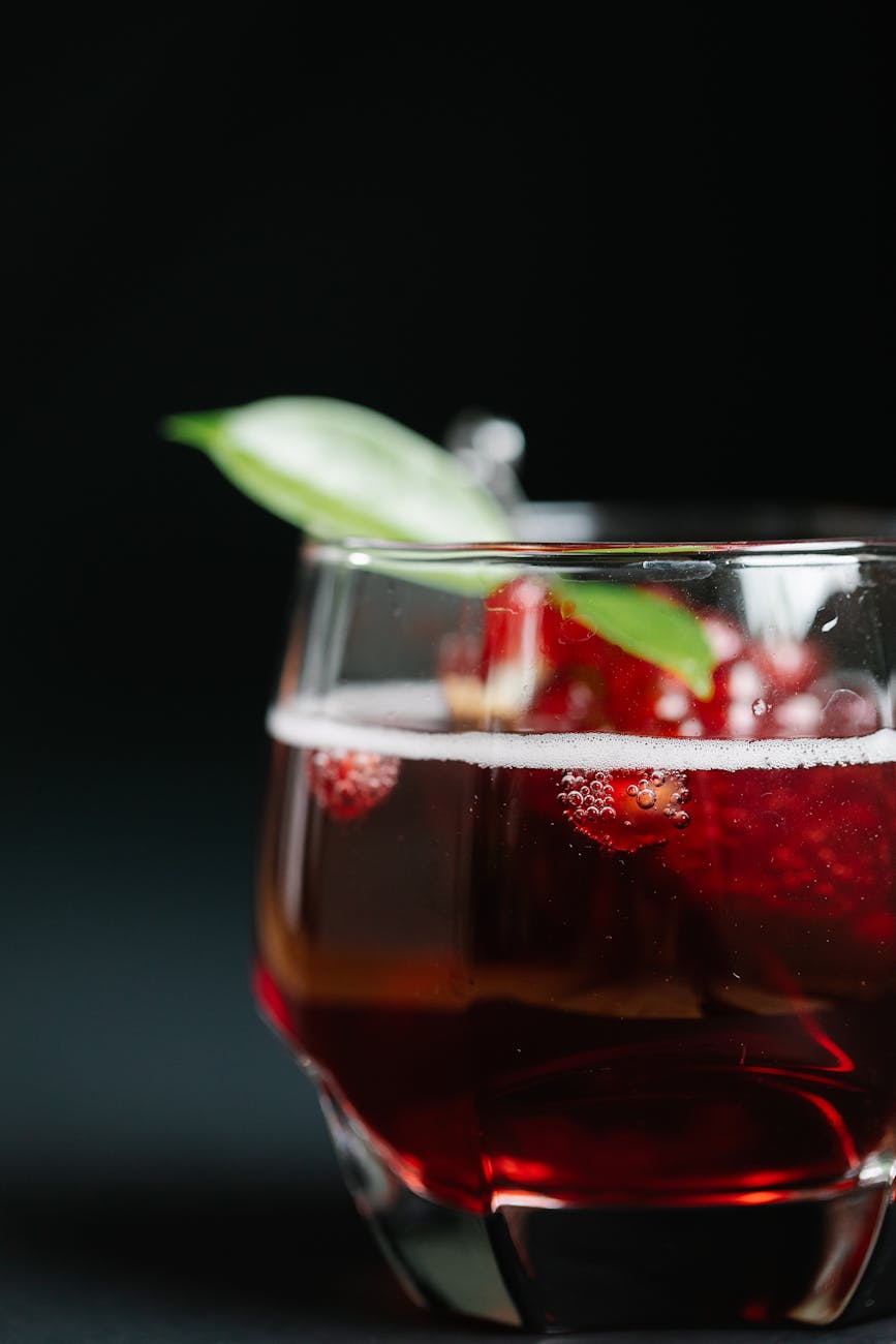 pomegranate juice in glass