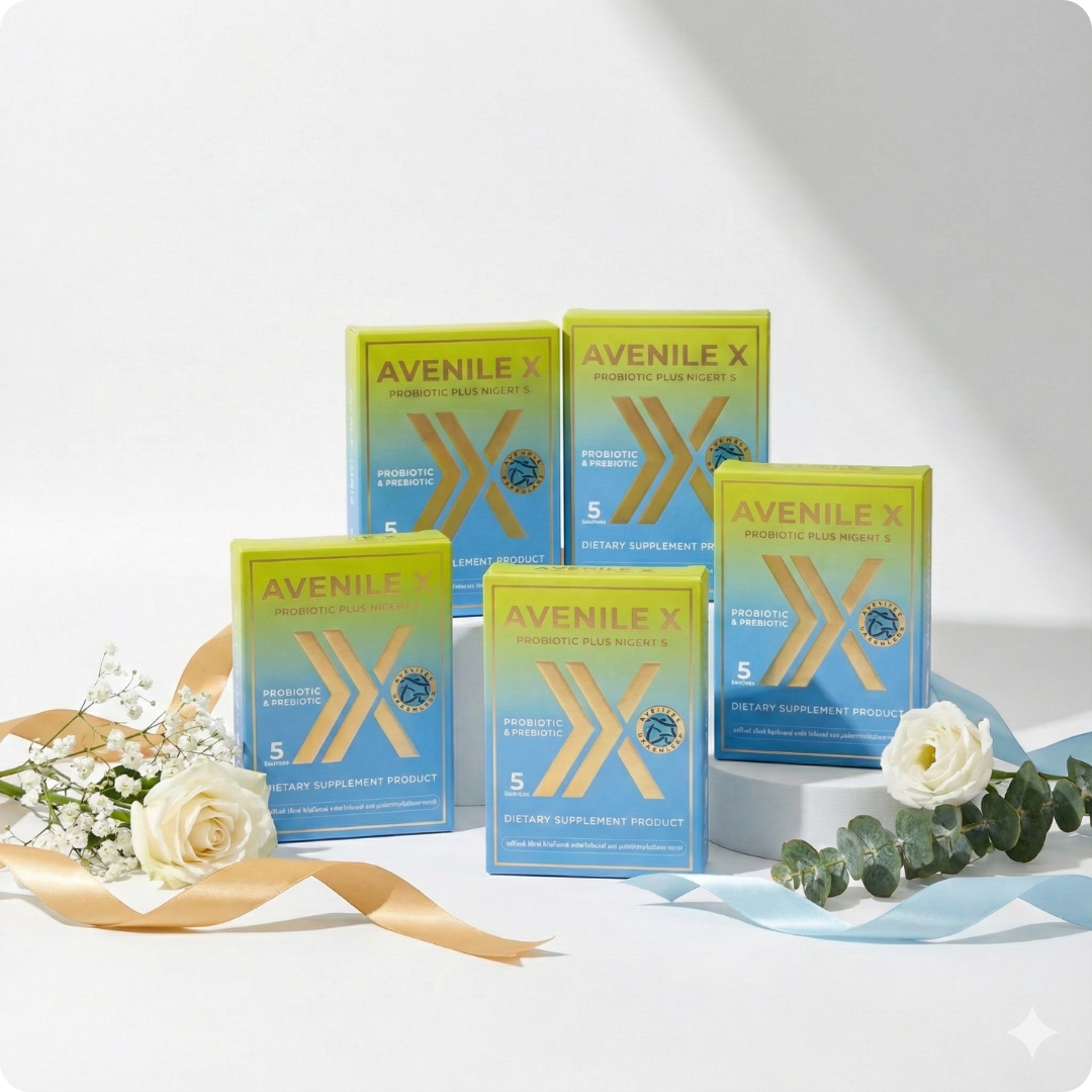 Avenile-X 5 กล่อง (คุ้มค่าที่สุด!) - ผลลัพธ์สูงสุด เพื่อสุขภาพที่ยั่งยืน