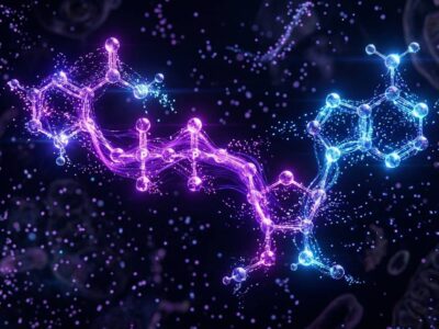 NAD+ molecular structure anti-aging science concept